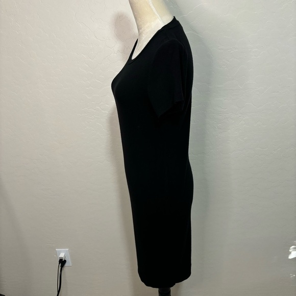 Motherhood Maternity Black Ribbed Knit Short Sleeve T-Shirt Dress Size M - Picture 4 of 11